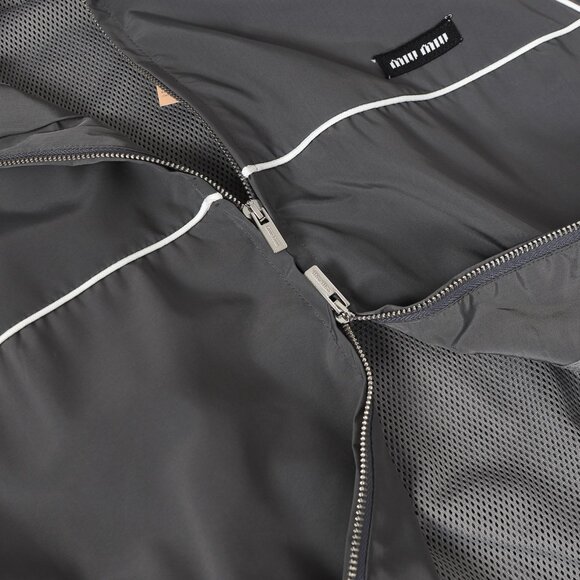 Miu Miu Technical Silk Zipper Blouson Women's Jacket - Picture 10 of 14